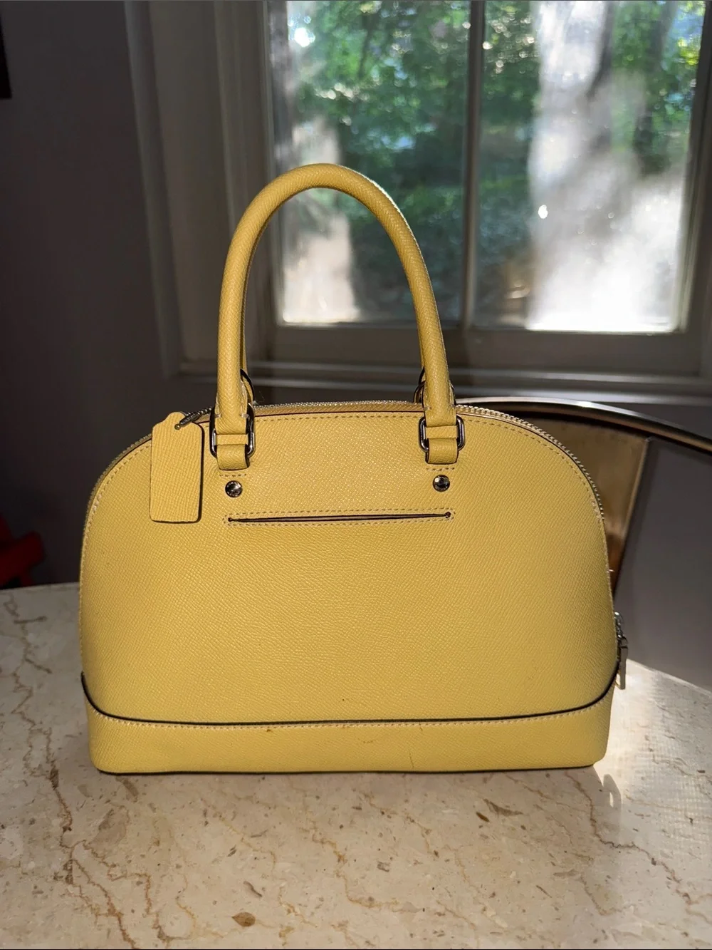 Coach Yellow Dome Satchel with Dual Top Handles